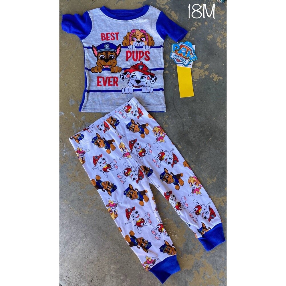 Paw Patrol Pajamas 2pc Set 18M Best Pups Ever Chase Skye Marshall NWT